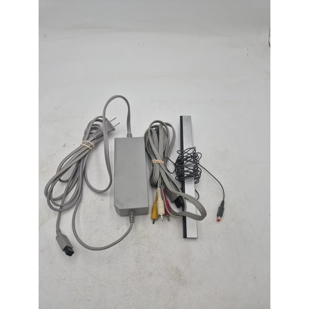 Nintendo Wii OEM Cord Bundle Power Supply AV Cable Sensor Bar Genuine Tested